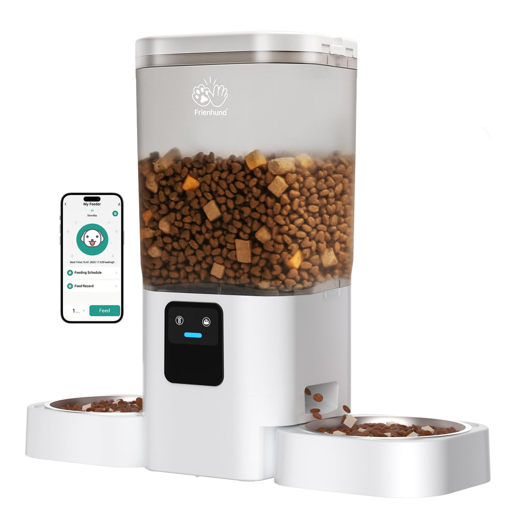 Automatic Cat Feeder with 5G WiFi: Automatic Dog Feeder with Slow Feed & Smart APP Control, 7L Timed Auto Cat Food Dispenser with Alexa for Pets, Detachable for Easy Cleaning - 29 Cups