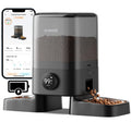 oneisall Cordless 2.4Ghz WiFi Automatic Cat Feeder for 2 Cats, Rechargeable 100-Day Battery Operated Auto Cat Feeder, 20 Cups/5L Timed Cats Food Dispenser Automatic for Large Kibble, Smart App Control