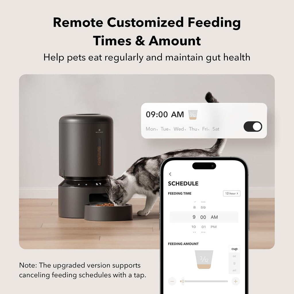 PETLIBRO Automatic Cat Feeder, 5G WiFi Automatic Dog Feeder with Freshness Preservation 5L + 6 Packs Pet Food Desiccant Bag Suitable Model PLAF001, PLAF101, PLAF005, PLAF006, PLAF103, PLAF203