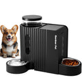 Gardner Pet Automatic Gravity Cat Food Feeder and Water Dispenser Stainless Steel Two-in-One Set Large Capacity Dispenser for Pets Dogs, Puppies, Kittens-(0.8 Gallons x 2)