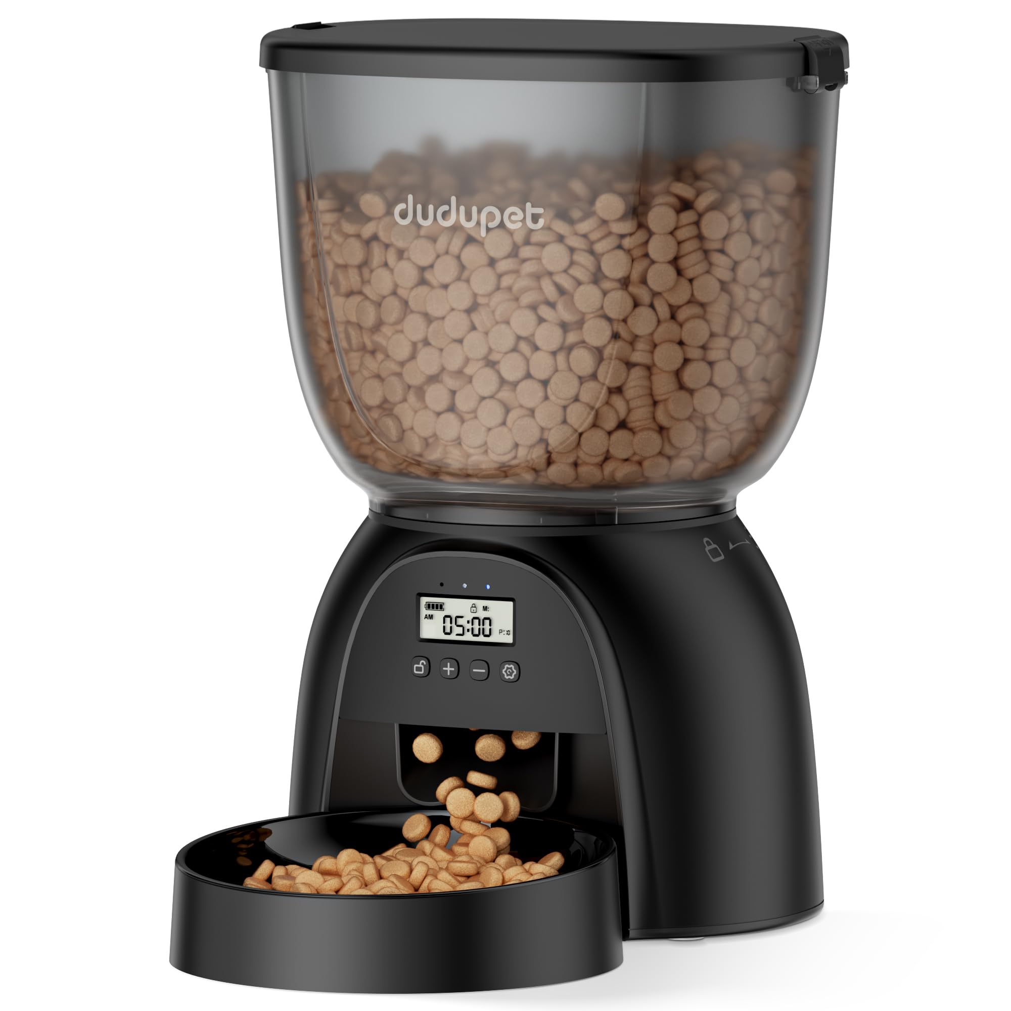 Automatic Cat Feeder with WiFi, App Control Automatic Pet Feeder, 5L Cat Food Dispenser Remote Feeding,10 Meals Programmable 1-15 Portion Control with Stainless Steel, Auto Dog Feeders Dry Food Only