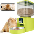 Plike Automatic Cat Feeder with Camera, WiFi Smart Pet Feeder with App Control (2.4G & 5G), 4L Capacity, 2-Way Audio & Night Vision, Anti-Clog Food Dispenser for Cats and Dogs