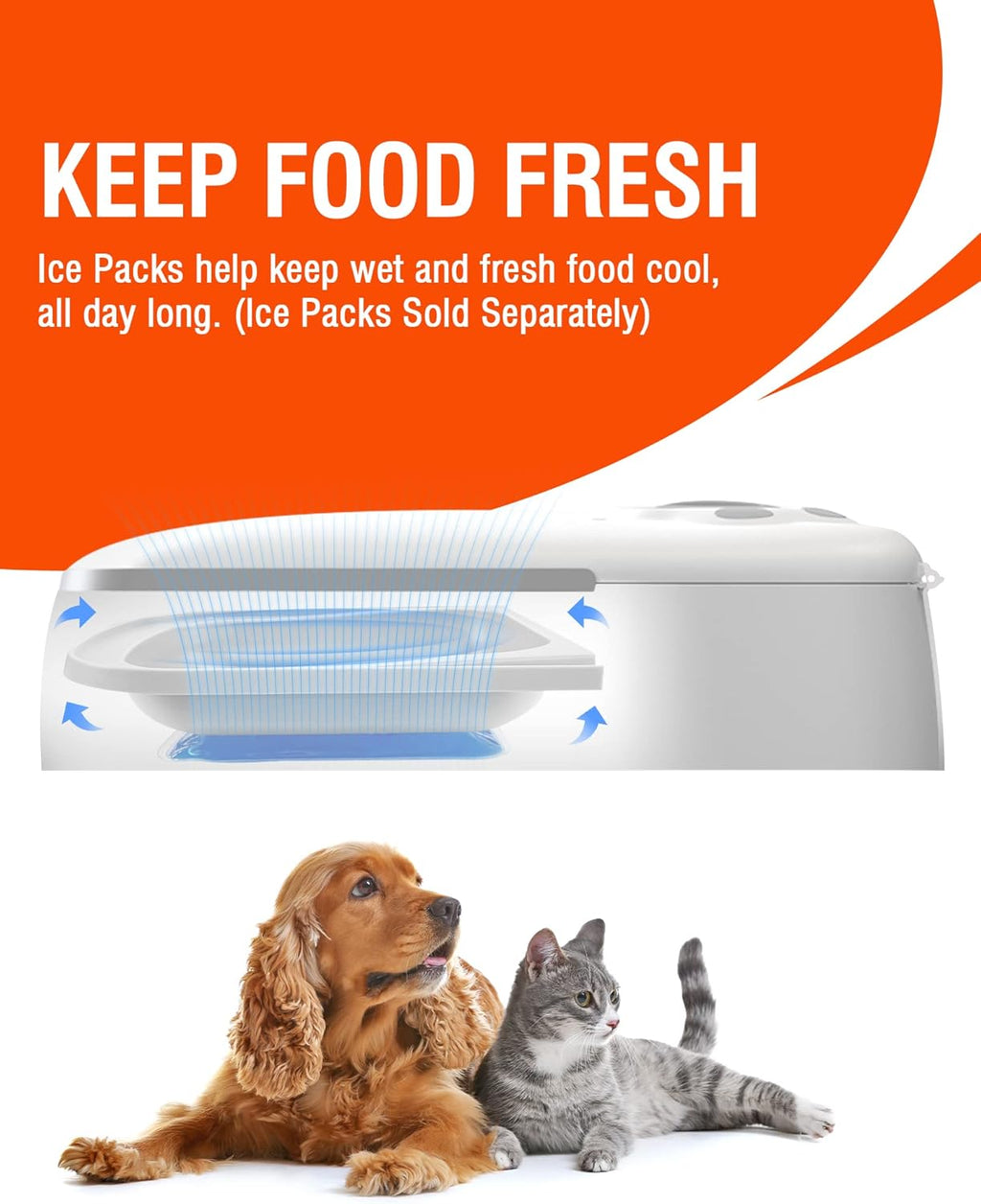 Automatic Wet Food Cat Feeder, 1-48 Hours Smart Timer Pet Feeder with LED Display for 2 Cats, Dry or Semi-Moist Pet Food Dispenser for Kitten and Puppy