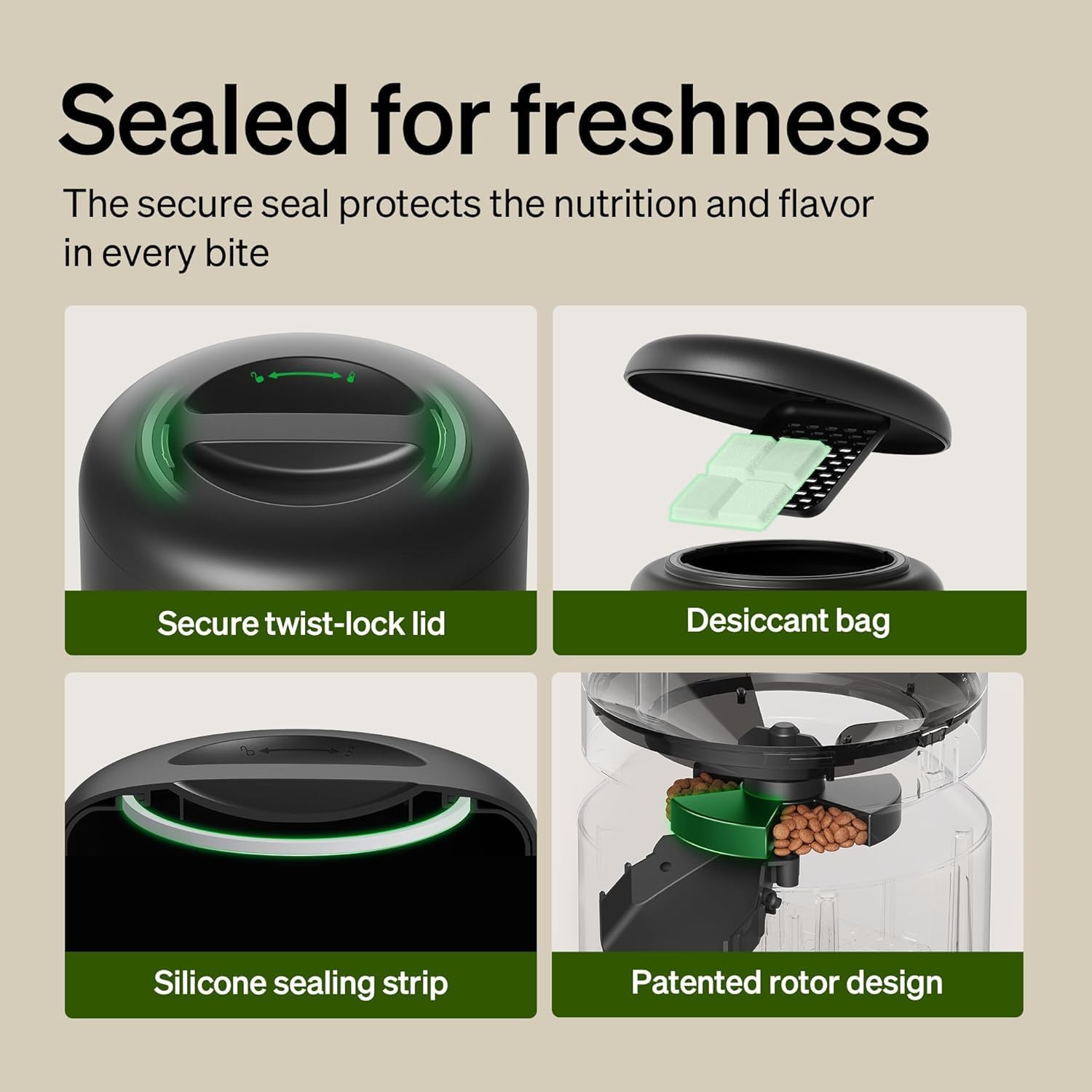 PETLIBRO Automatic Cat Feeders, WiFi Automatic Dog Feeder with APP Control, 3L Timed Cat Food Dispenser, Up to 10 Meals Per Day, Low Food Sensor, Stainless Steel Bowl, Easy to Clean, 5G & 2.4G, Black