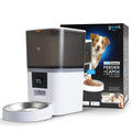 Geeni 6L Smart Pet Feeder - Automatic Cat and Dog Food Dispenser, WiFi Control, Voice Recorder, Battery Backup, Large Capacity, Portion Control - White
