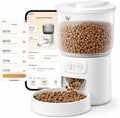 Waithem Wi-Fi Automatic Pet Feeder for Cats&Dogs, Timed Dry Food Dispenser with App Programmable Portion Control, Up to 10 Meals Per Day, Dual Power Supply, 5G/2.4G WLAN, Desiccant Bag Included
