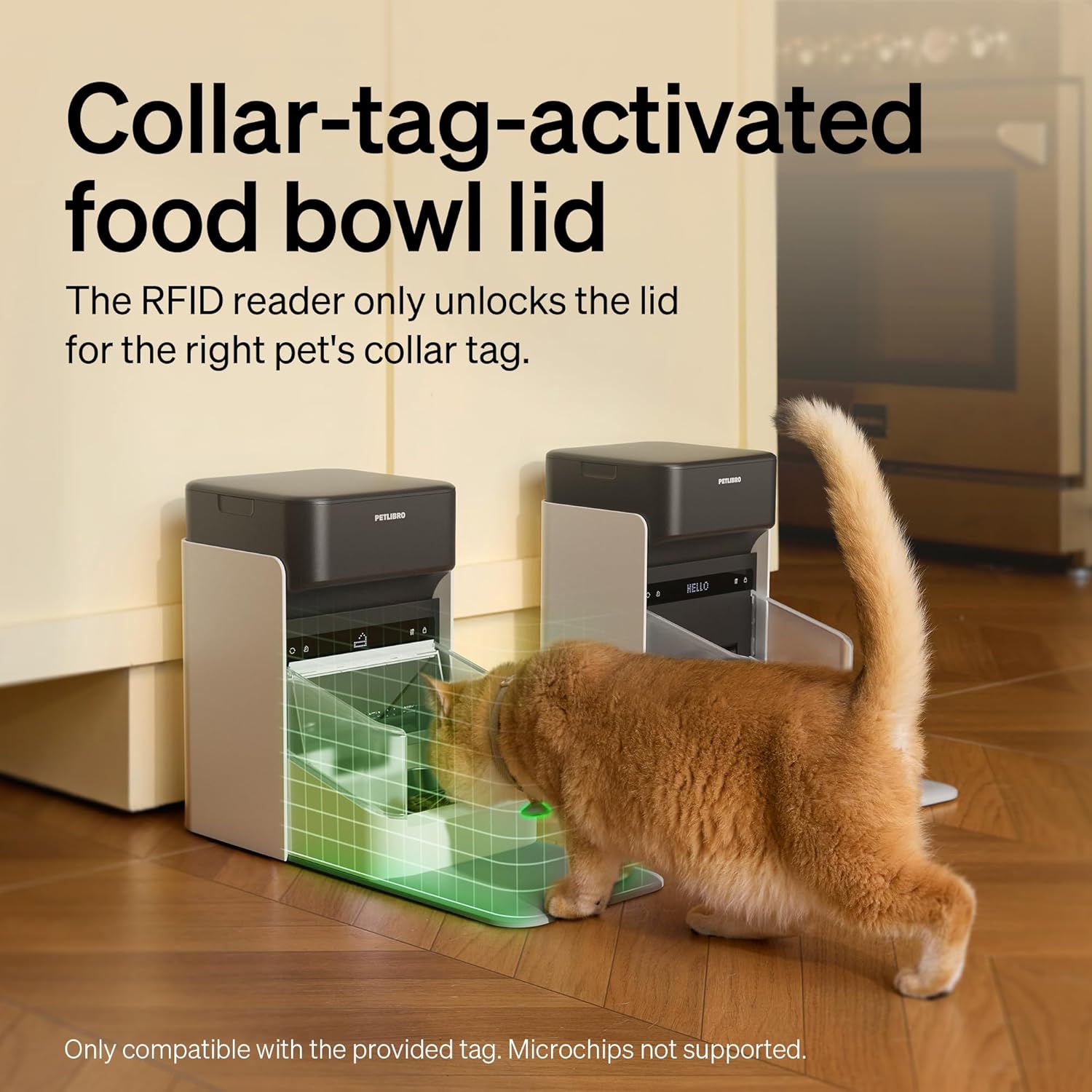 PETLIBRO Automatic Cat Feeder with RFID Collar Sensor, 5G&2.4G Wi-Fi Programmable Cat Food Dispenser, Cats Recognition & Diet Tracking for Multi-Pet Homes and Different Diets